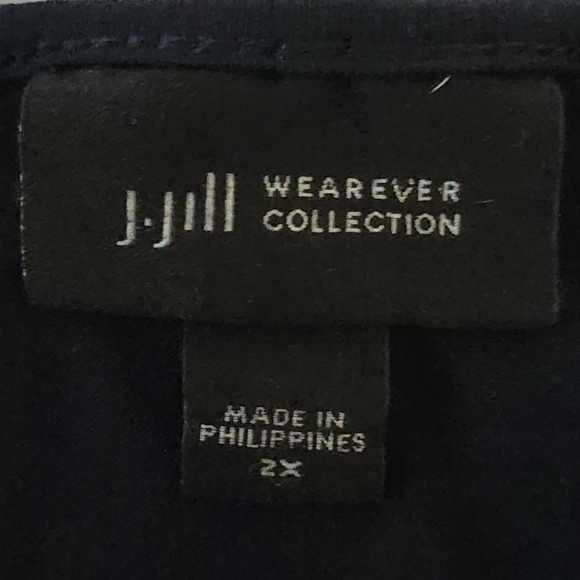 J Jill Wearever Collection Sleeveless Tank Top Size 2X Navy - Picture 3 of 6